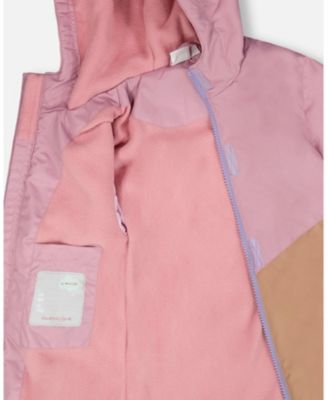 Big Girls Mid-Season Jacket in Polyester Mauve