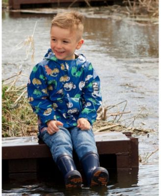 Big Boys Rain Jacket in Polyurethane Chameleon Print