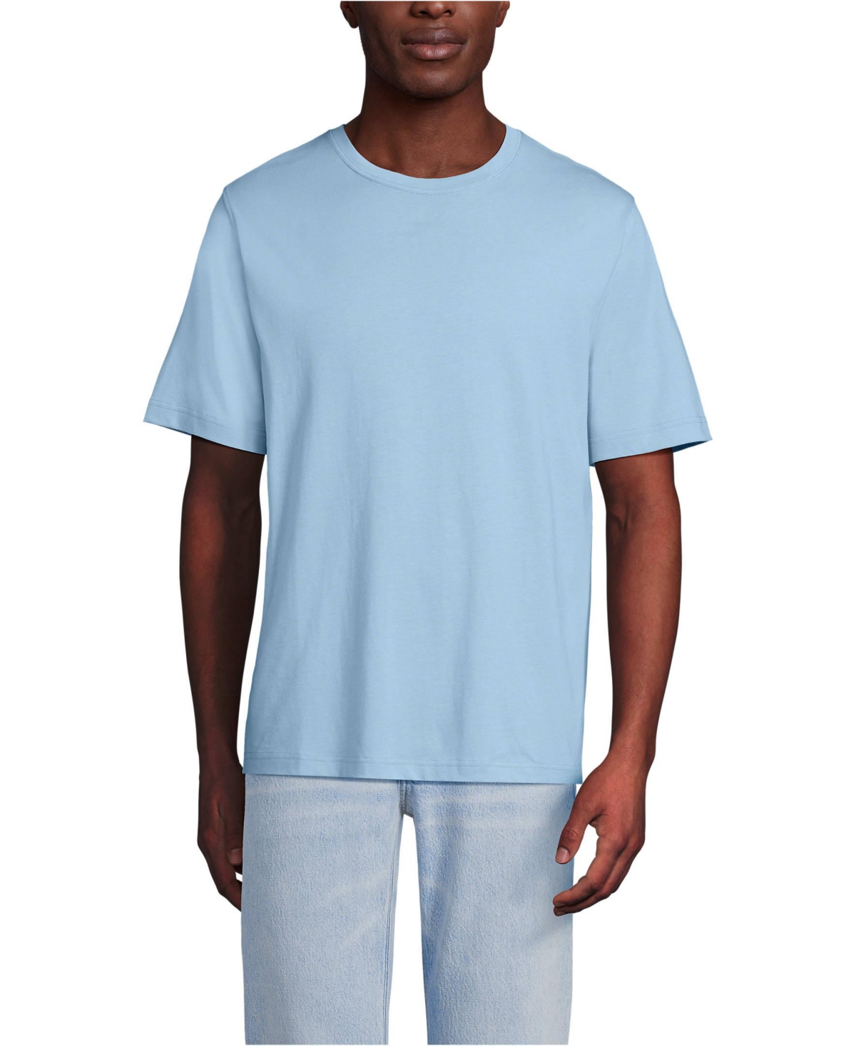 Lands' End Men's Super-t Short Sleeve T-Shirt - Oasis blue