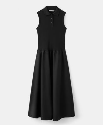 Women's Polo Collar Mixed Dress