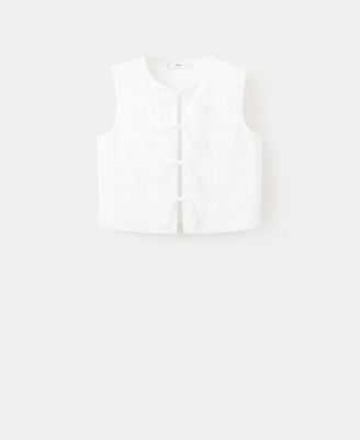 Women's Bows Embroidered Vest
