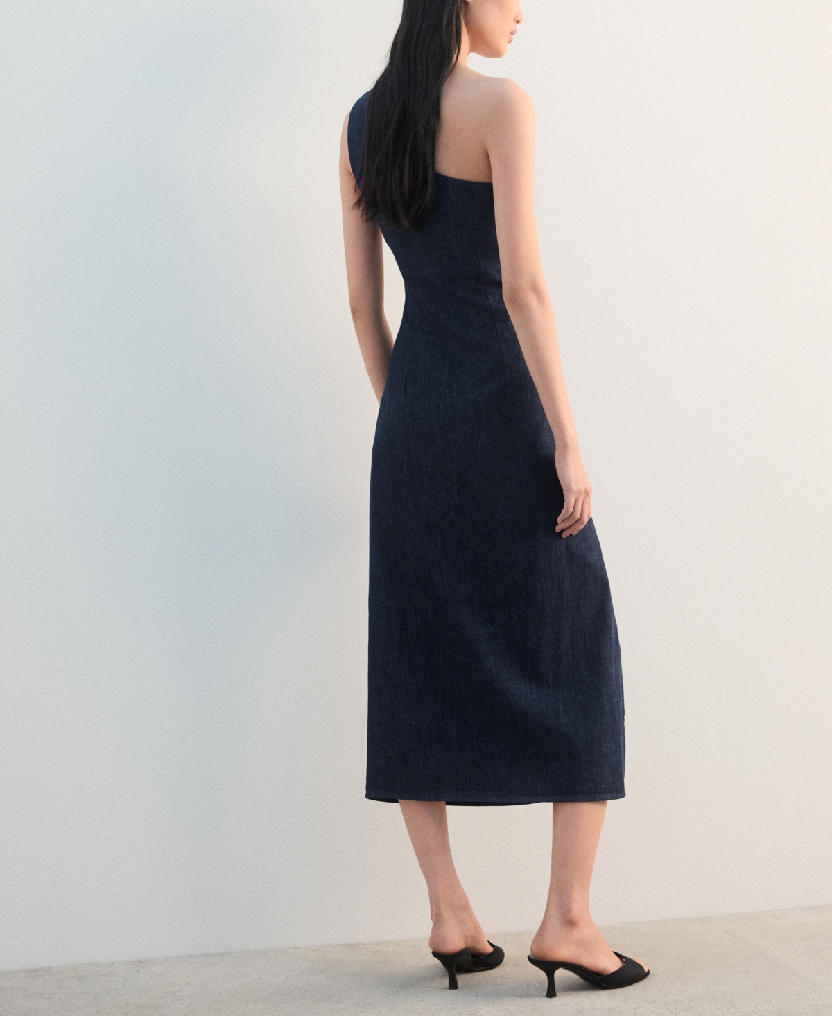 Mango Women's Asymmetric Denim Dress