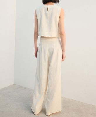 Women's Straight-Fit Pleated Pants