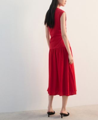 Women's Asymmetrical Pleated Dress