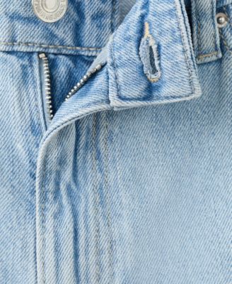 Women's High-Waisted Straight-Fit Denim Shorts