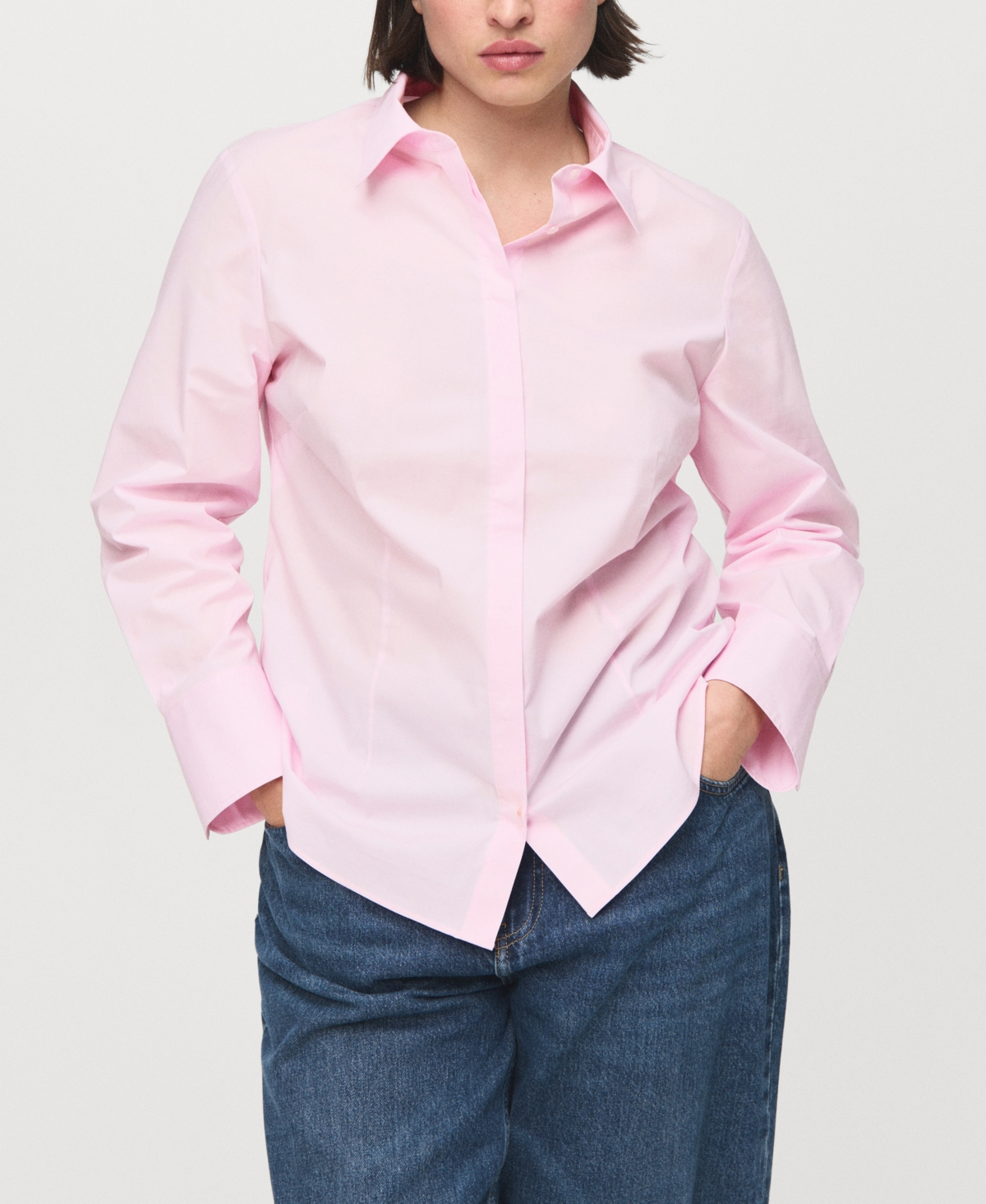 Mango Women's Slim-Fit Poplin Shirt