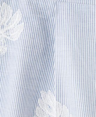 Women's Embroidered Striped Pants