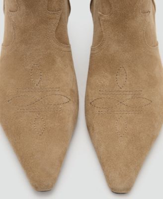 Women's Kitten Heel Suede Ankle Boots