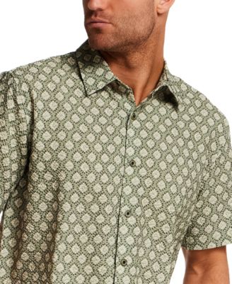 Men's Printed Regular-Fit Collared Shirt