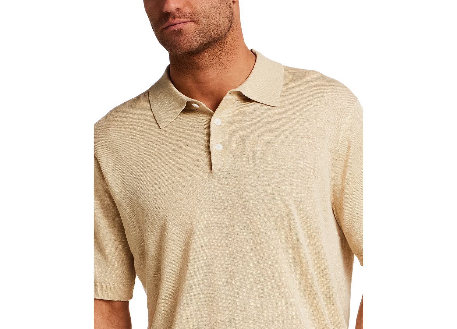 Men's Short-Sleeve Collared Polo Sweater