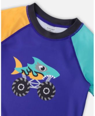 Boys Short Sleeve Rashguard Ultramarine