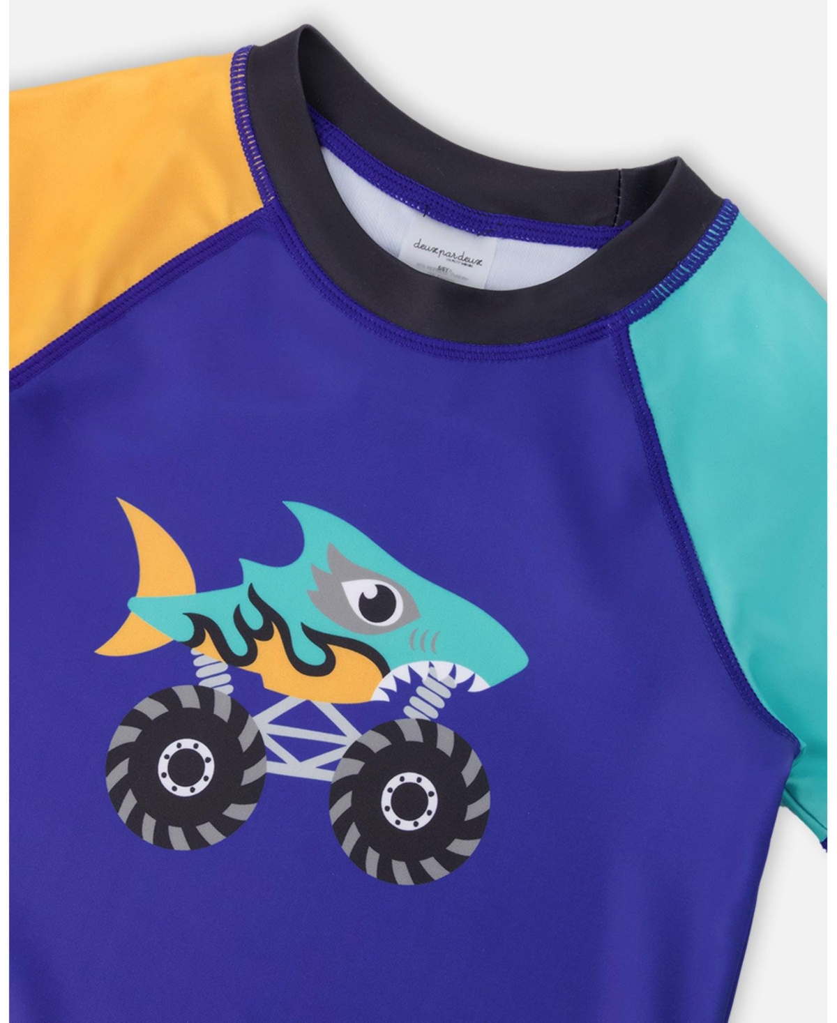 Deux par Boys Short Sleeve Rashguard Ultramarine