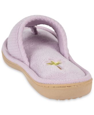 Women's Embroidered Seersucker Flip Flop Slippers