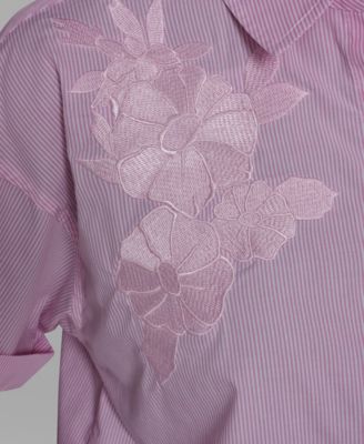 Petite Floral Embroidered Top