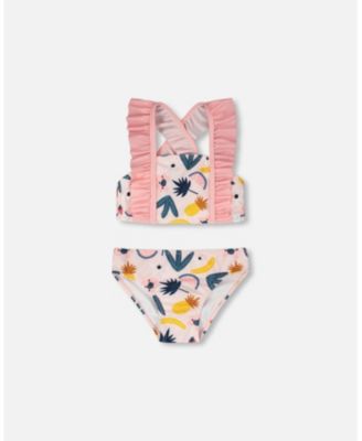 Girls Two-Piece Swimsuit Printed Fruits