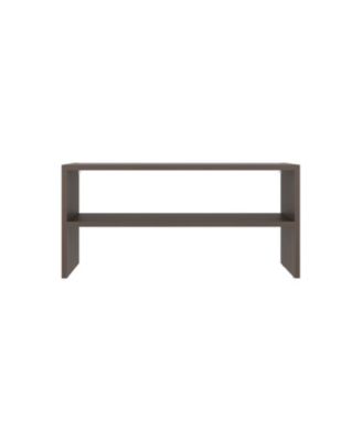 Norris shoe rack in melamine with 2 shelves,Gray Walnut