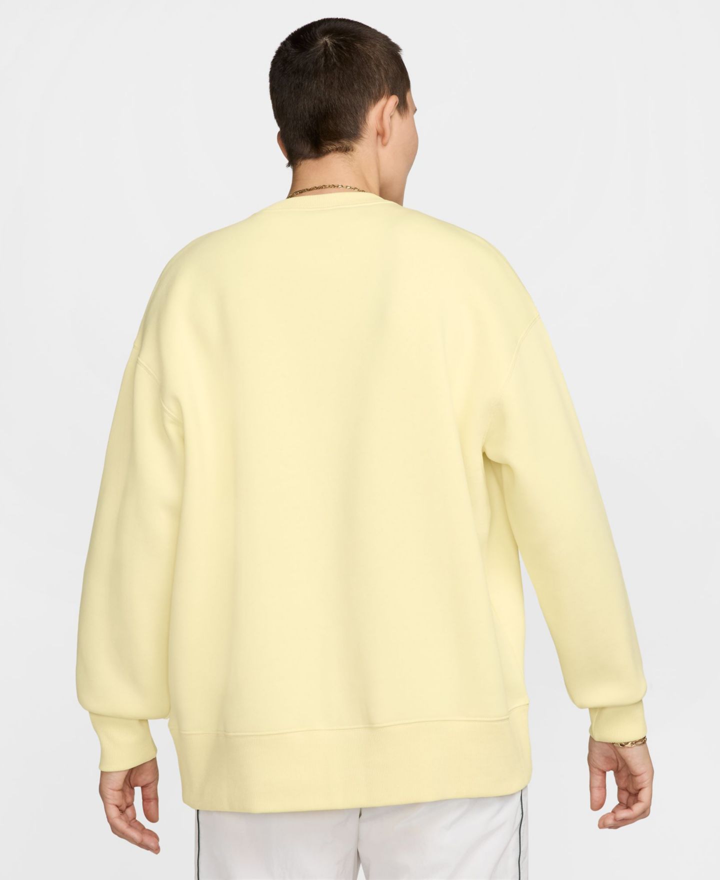 Женская толстовка Nike Sportswear Phoenix Fleece Oversized Crew Neck, цвет: Алебастровый / Молочный — фото 3