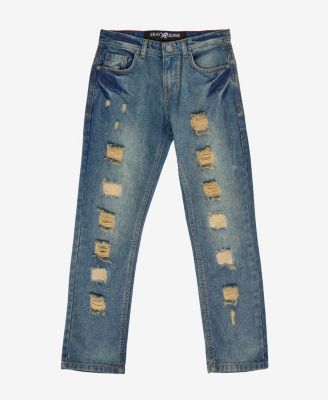 Big Boy's Heavy Rips Repaired Jeans