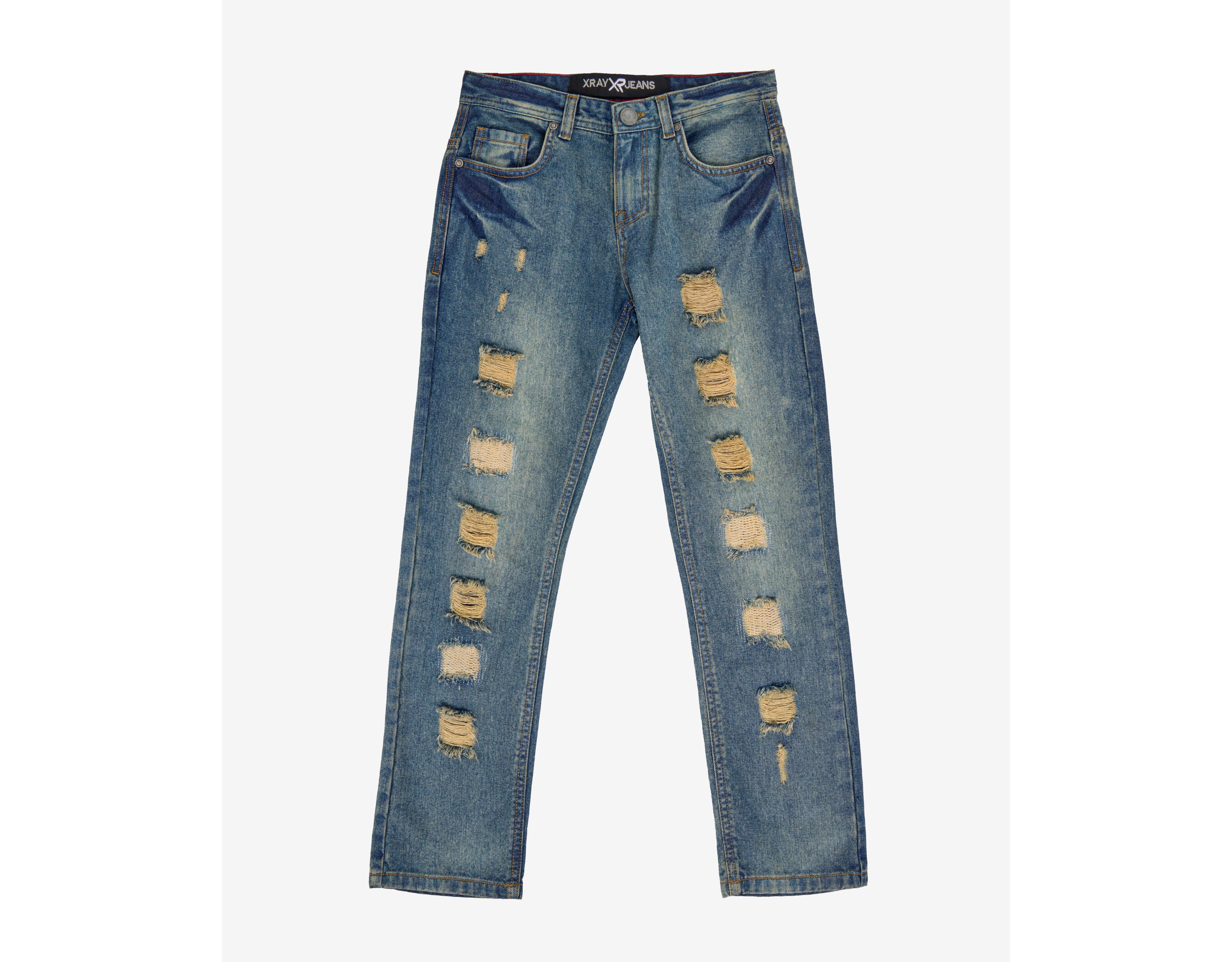 Big Boy's Heavy Rips Repaired Jeans - Child