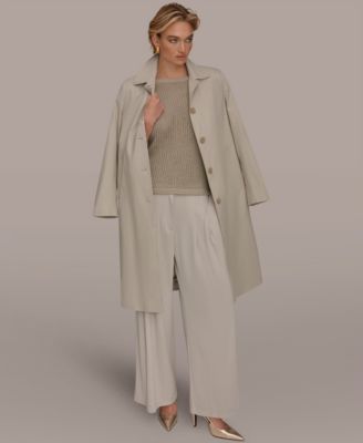 Women's Balmacaan Shirt Collar Coat