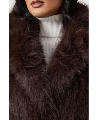 Women's Faux Fur Midi Coat