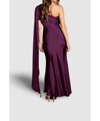 Women's Satin Fishtail Maxi Dress