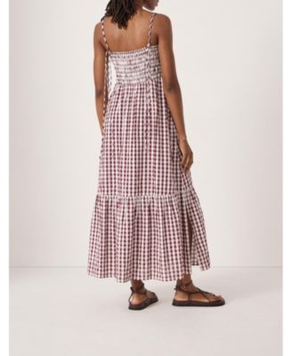 Women's Leni Shirred Gingham Beach Dress
