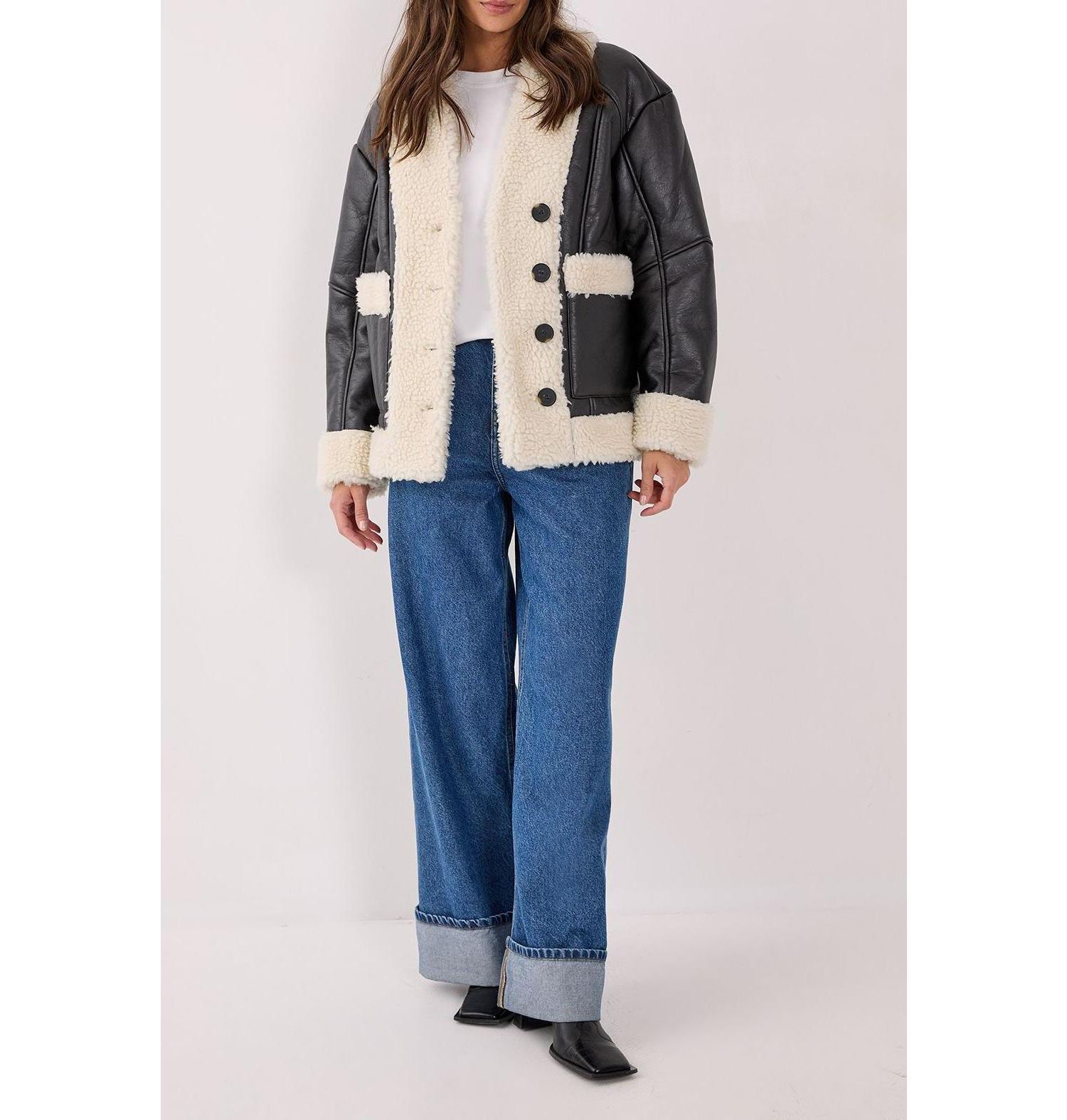 Women's Borg Bonded 80s Aviator Jacket