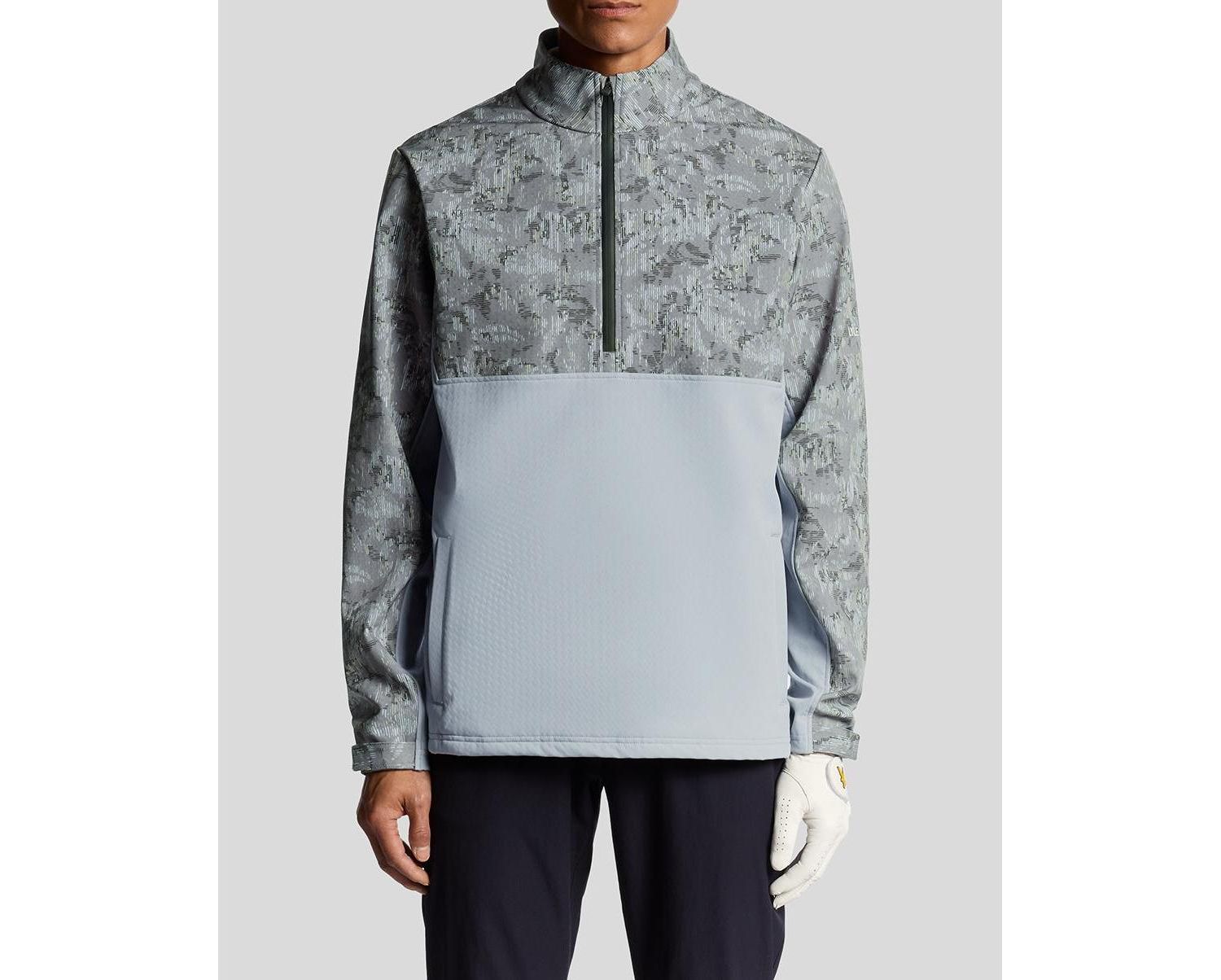 Men's Golf Printed Half Zip Windjammer Jacket