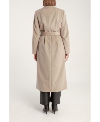 Women's Cashmere Belted Long Coat