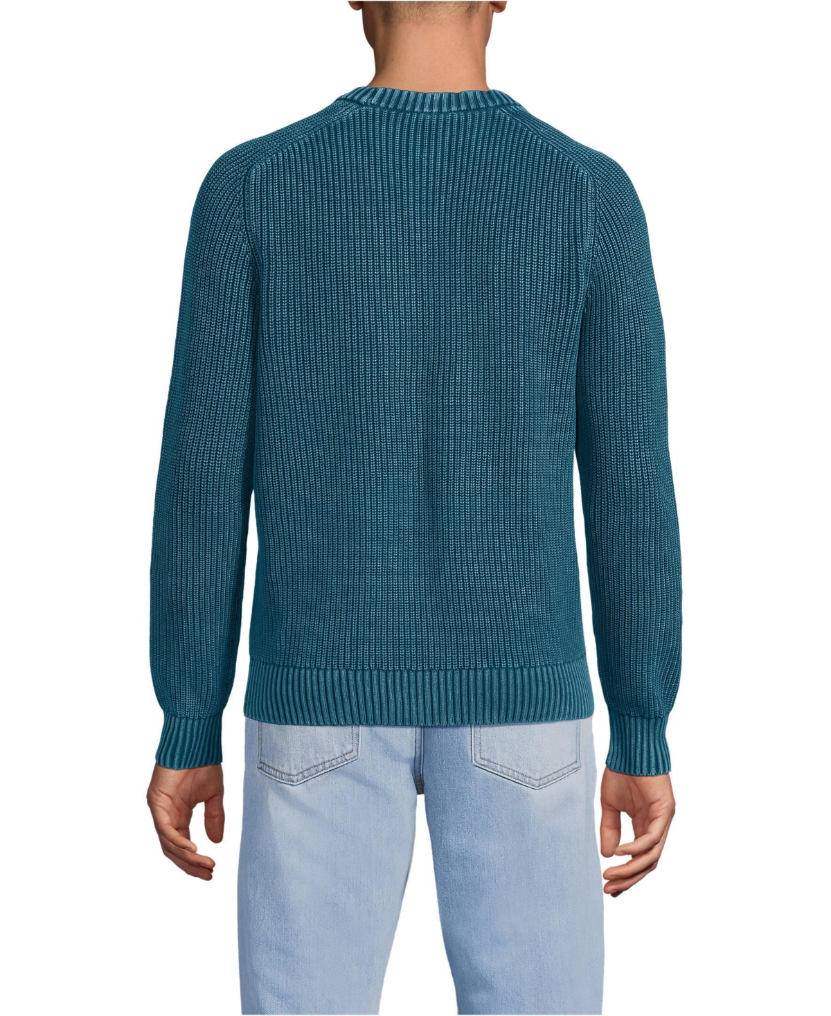 Lands' End Men's Long Sleeve Sunwashed Drifter Sweater