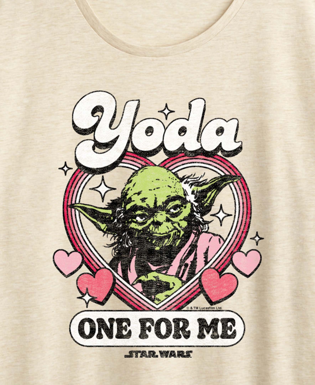 Hybrid Apparel Women's Star Wars Yoda One For Me Short Sleeve Graphic T-Shirt