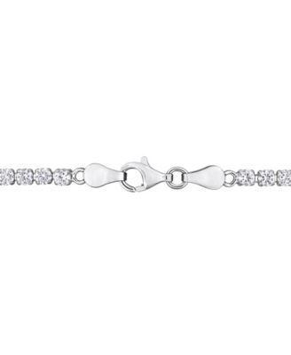 Created Pink Sapphire (6-1/8 ct. t.w.) Tennis Bracelet in 18k Rose Gold Flash Plated Sterling Silver (Also in White Sapphire)
