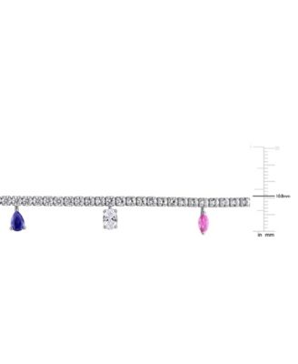 Multi Created Gemstone (9-7/8 ct. t.w.) Bracelet in Sterling Silver