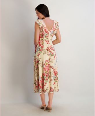 Women's V-Neck Midi Dress