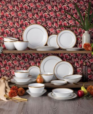 Charlotta Gold-Tone 30-Pc. Dinnerware Set, Service for 6