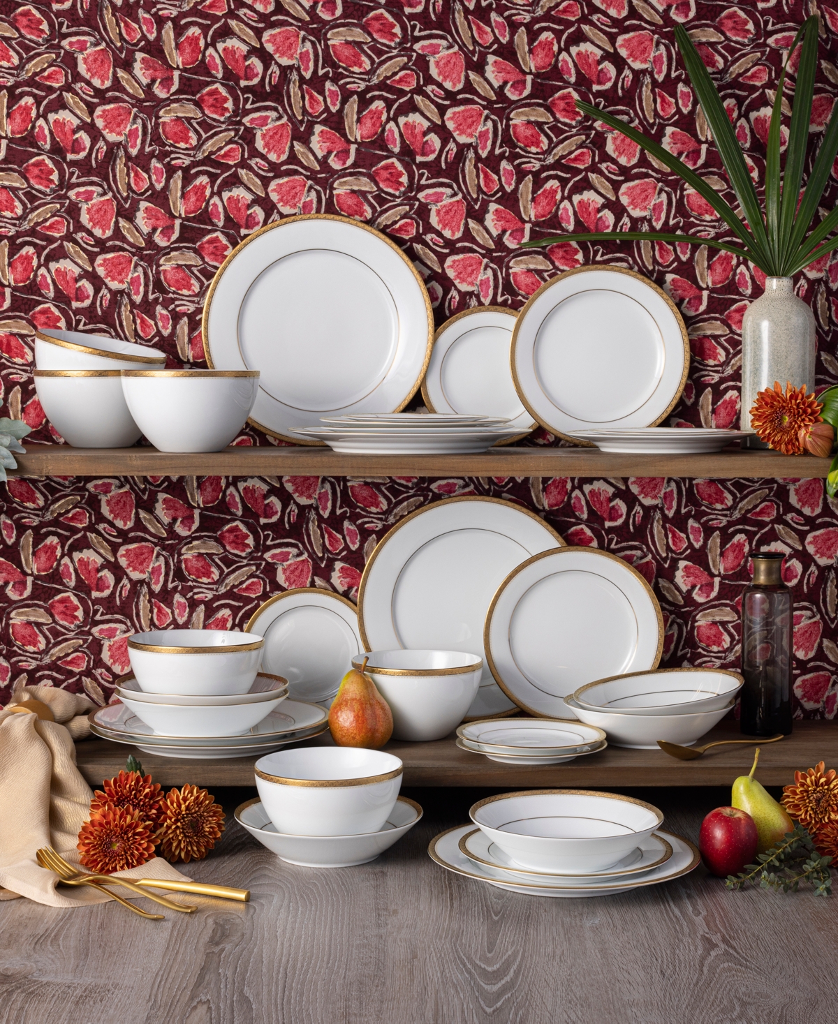 Noritake Charlotta Gold-Tone 30-Pc. Dinnerware Set, Service for 6