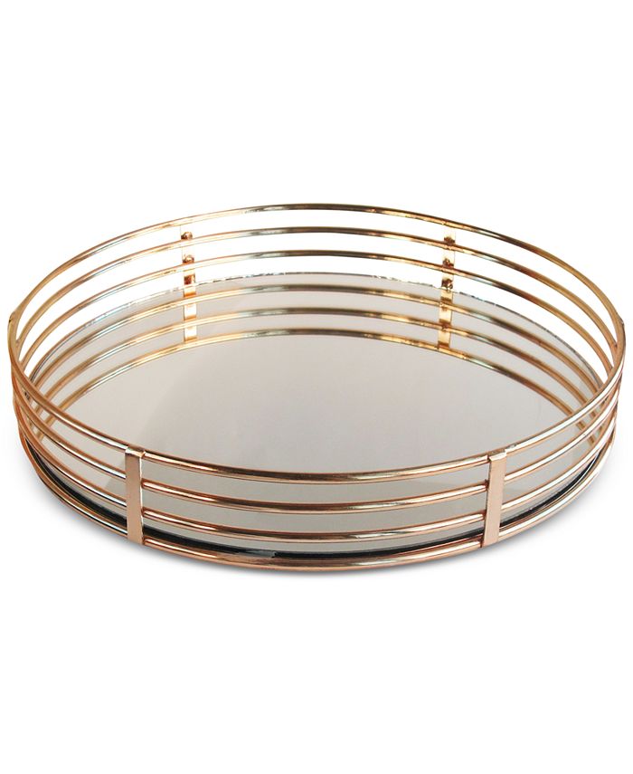 Jay Imports Circle Mirrored Tray Macy's