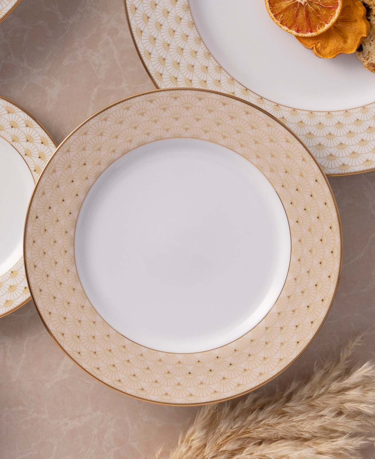 Noritake Trocadero Gold-Tone Salad Plates, Set of 4