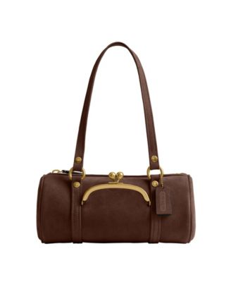 Originals Kisslock Small Suede Barrel Shoulder Bag 28