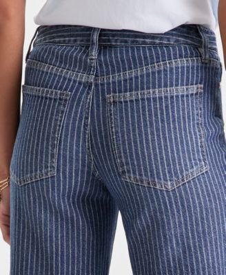 Women's Cropped Mid-Rise Relaxed Flared Jeans