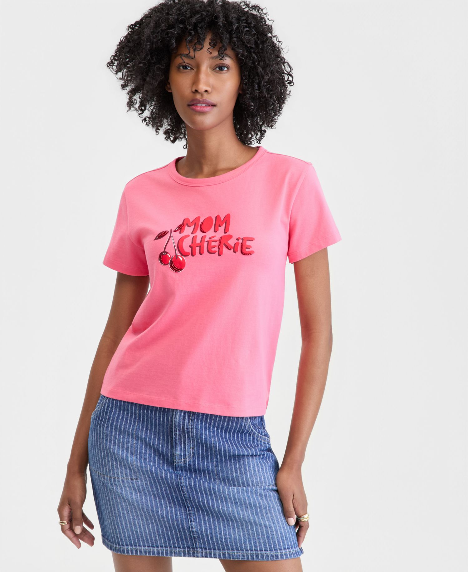 Women's Cotton Mom Cheri&eacute; Graphic Tee