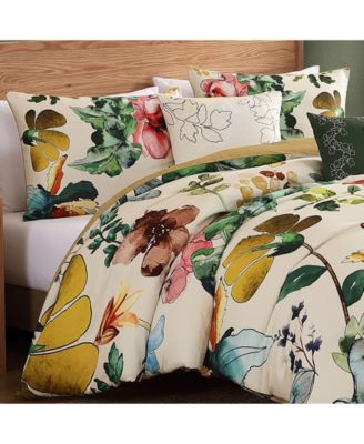 Radiance Bedding 100% Cotton Sateen 5 Piece Queen Size Reversible Comforter Set