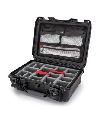 925 Waterproof Hard Case with Lid Organizer and Padded Divider, Bundle with AirTag Holder