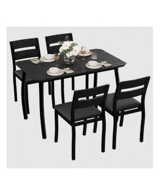Kitchen Table Dining Table Set For 4 5 Piece Metal Frame Kitchen Table And Chair Set for Dining Room
