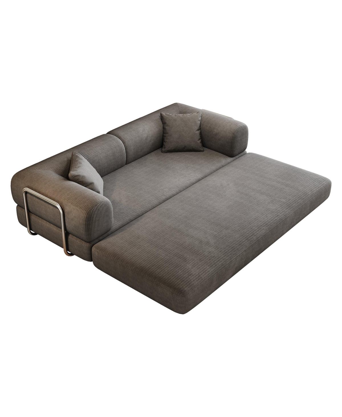 Clihome 78.8" Compression Sofa, Convertible Floor Sofa Bed, Comfy Futon Couch Sleeper Bed
