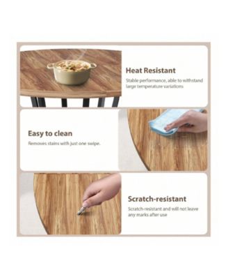 Kitchen Round Farmhouse Dining Table For 4 To 6 People Rustic Wood Kitchen Table for Dining Room