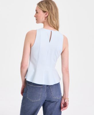 Women's Sleeveless Princess Seam Ponte Top