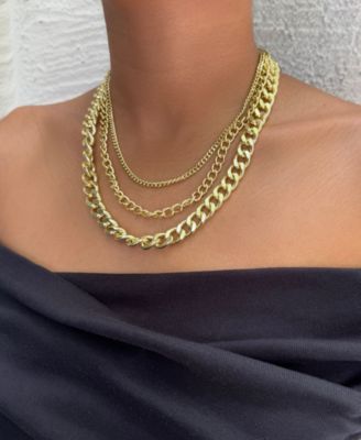Gold Link Layered Necklace