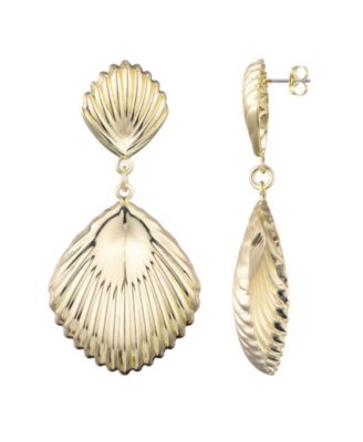 Gold Deco Inspired Drop Earrings